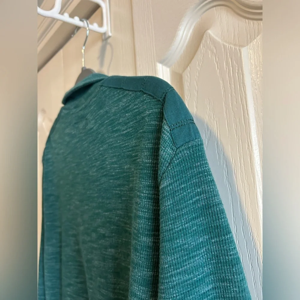 Ike Behar Green V Neck 1/4 Zip Sweater in Men’s Medium NWOT - Picture 5 of 10